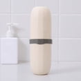 thumbnail image 3 of Travel Toothbrush Cup with Sealed Lid, Splash-Proof Bathroom Organizer for Toothpaste & Hygiene Tools, Compact Portable Design, 3 of 9