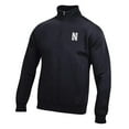 thumbnail image 2 of Men's Black Northwestern Wildcats Big Cotton Quarter-Zip Pullover Sweatshirt, 2 of 3