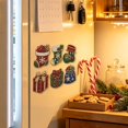 thumbnail image 2 of Christmas Pearl Diamond Art Painting Fridge Magnets Kit 6 Pcs, DIY Mosaic Crystal Refrigerator Decorative Magnet Art Sets for Adults, Holiday Craft Kit for Home Decor & Gifting, 2 of 5