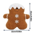thumbnail image 3 of Gingerbread Man Pillow Cute Soft Christmas Stuffed Character Cushion For Holiday House Decor, 3 of 8