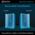 thumbnail image 4 of DreamLine Elegance-LS 35 1/4 - 37 1/4 in. W x 72 in. H Frameless Pivot Shower Door in Brushed Nickel, 4 of 13