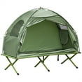 thumbnail image 4 of 2-in-1 Camping Set, Foldable Camping Tent Bed for Camping, Hiking & Traveling, Easy for Storage & Transport, 76" L x 30.25" W x 46.5" H, Green, 4 of 7