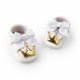 thumbnail image 1 of Baby princess shoes crown decoration cute female baby shoes soft bottom toddler shoes half film baby shoes solid color bow shoesWhite purple13-18M-13cm He Qiyong unisex, 1 of 1