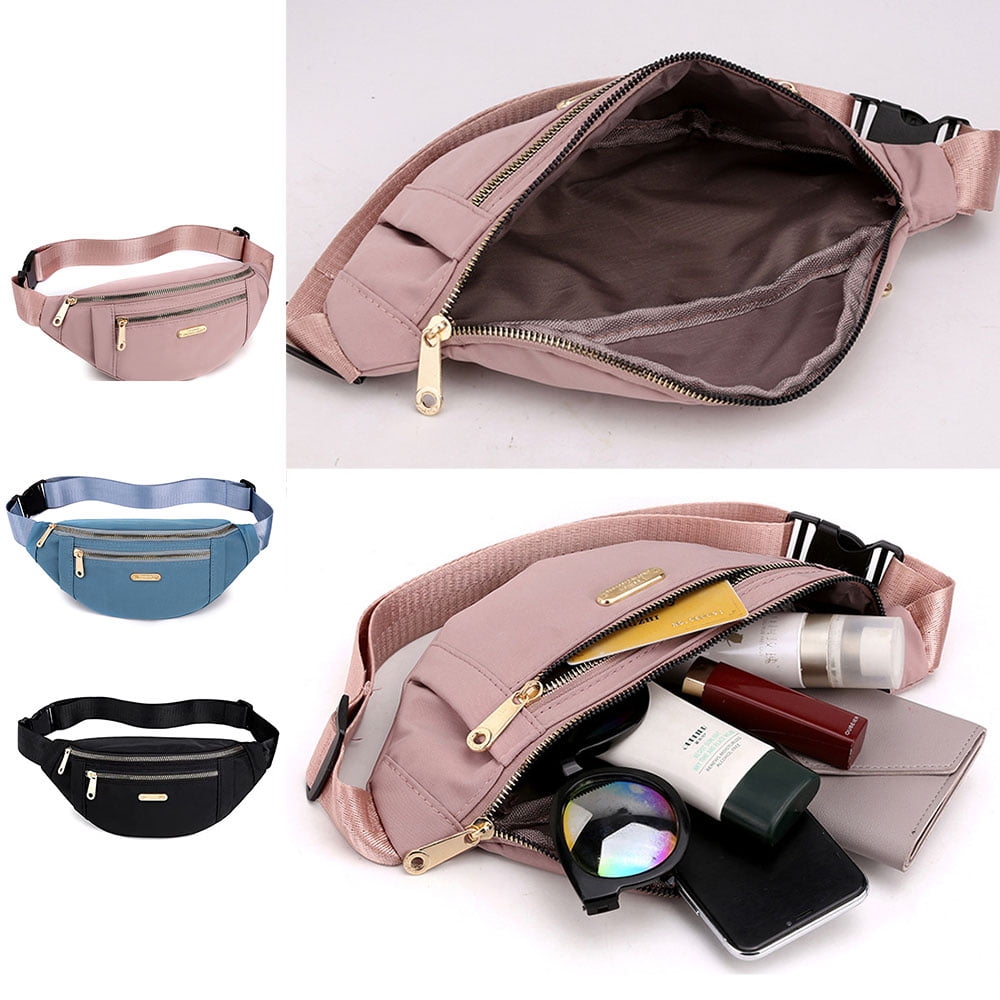 Fanny Packs for Women, Waterproof Crossbody Fanny Packs Hiking Waist Bags Belt Bags for Running Walking Casual Traveling(3PC)