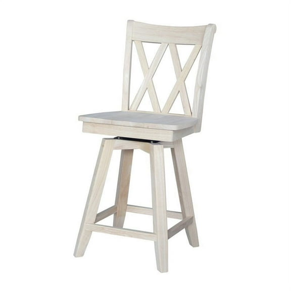 International Concepts Double "X" Back Counter Stool, 24", Swivel
