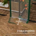 thumbnail image 4 of 56.3" W x 18.1" D x 55.5" - 59.4" H Mini Greenhouse with 3 Tier Shelves,Lean-to Portable Garden Hot House with 2 Roll-Up Doors for Indoor Outdoor,Clear, 4 of 8