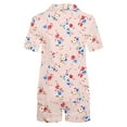 thumbnail image 4 of Mqqzkk Women's Pajamas Sets Short Sleeve Flower Printed Loungewear Sets Short Sleepwear Casual Two Piece Pjs With Chest Pockets L, 4 of 6