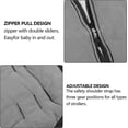 thumbnail image 4 of Casewin Baby Stroller Sleeping Bag Outdoor Waterproof and Windproof Warm Foot Cover Baby Car Foot Cover Cushion Universal Black & Gray, 4 of 6