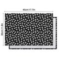 thumbnail image 6 of Black Dog Paw Footprint Bone Summer Placemats Table Placemats Set Of 4-Linen Kitchen Washable Placemats Table Mats 11.8"x17.7"Non-Slip Heat Resistant, 6 of 6