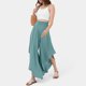 thumbnail image 3 of ICHUANYI Clearance Women High Waisted Yoga Pants Hippie Pilates Trousers Boho Beach Irregular Elastic Waist Pants(Light Blue, XXL) ICHUANYI WER2023080907906, 3 of 7