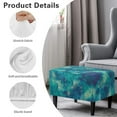 thumbnail image 6 of Xixirimido Tie-dye Dark Blue Pattern Ottoman Cover Rectangle Footrest Ottoman Slipcovers Footstool Cover Form Fit Stretch Ottomans Protective Cover for Living Room, Large, 6 of 7