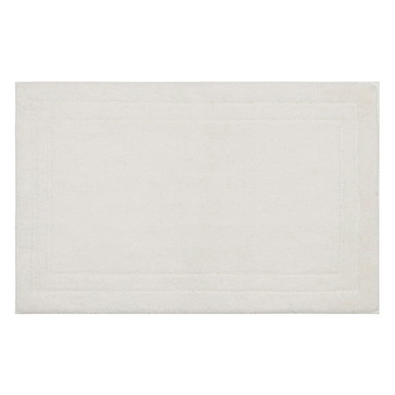 Mohawk Diplomat Bath Mat Soft Absorbent Quick Dry Machine Washable Non-Slip Bathroom Mat, White, 24" x 40"