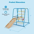 thumbnail image 3 of Costway 6-in-1 Indoor Jungle Gym with Slide Swing Monkey Bars Climbing Ladder Rope Wall, 3 of 10