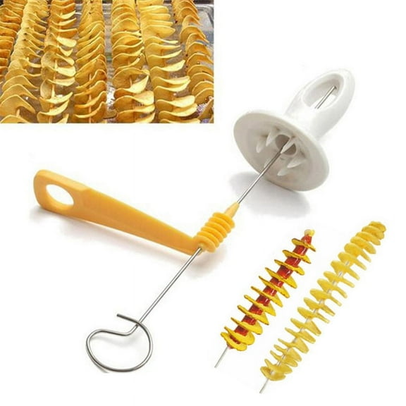 Stainless Steel Tornado Potato Spiral Slicer - Manuel Cutter Spiral Screw Chips, Reusable Potato Twister, Tools Kitchen