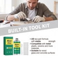 thumbnail image 2 of Metal Glue - Heavy Duty Metal Glue & Steel Epoxy,High Strength Waterproof Epoxy Adhesive for Metals, Plastic, Ceramic, Wood, Glass, Strong Adhesive Repair for Automotive, Plumbing, DIY & Construction, 2 of 10