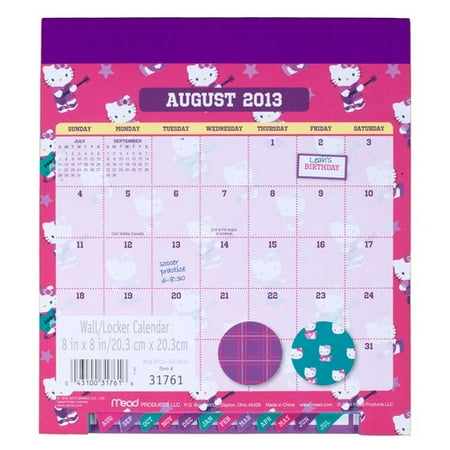 Mead Hello Kitty Mini Wall/Locker Calendar