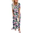thumbnail image 2 of Vestido ANRABESS, casual, holgado, de manga corta, de verano, maxi beach, 2 of 6
