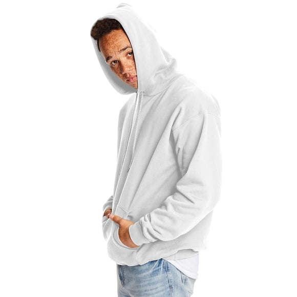 Hanes Men's Pullover Ultimate Heavyweight Fleece Hoodie, White, 2X Large