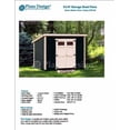 thumbnail image 1 of 6' x 10' Deluxe Shed Plans, Modern Roof Style Design # D0610M, Material List and Step By Step Included, 1 of 4
