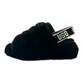 thumbnail image 4 of UGG Women's Fluff Yeah Slide Sheepskin Insole & Upper Slippers (Black, 7), 4 of 6