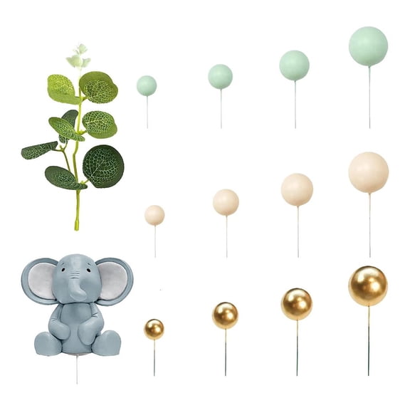 Necvior Elephant Cake Toppers for Birthday and Wedding Cake Party Cake Accessories