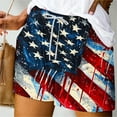 thumbnail image 2 of Independence Day Casual Shorts Women 2025 Summer Beach Shorts Wide Leg American Flag Bottoms High Waist Elastic Shorts with Pockets, 2 of 5