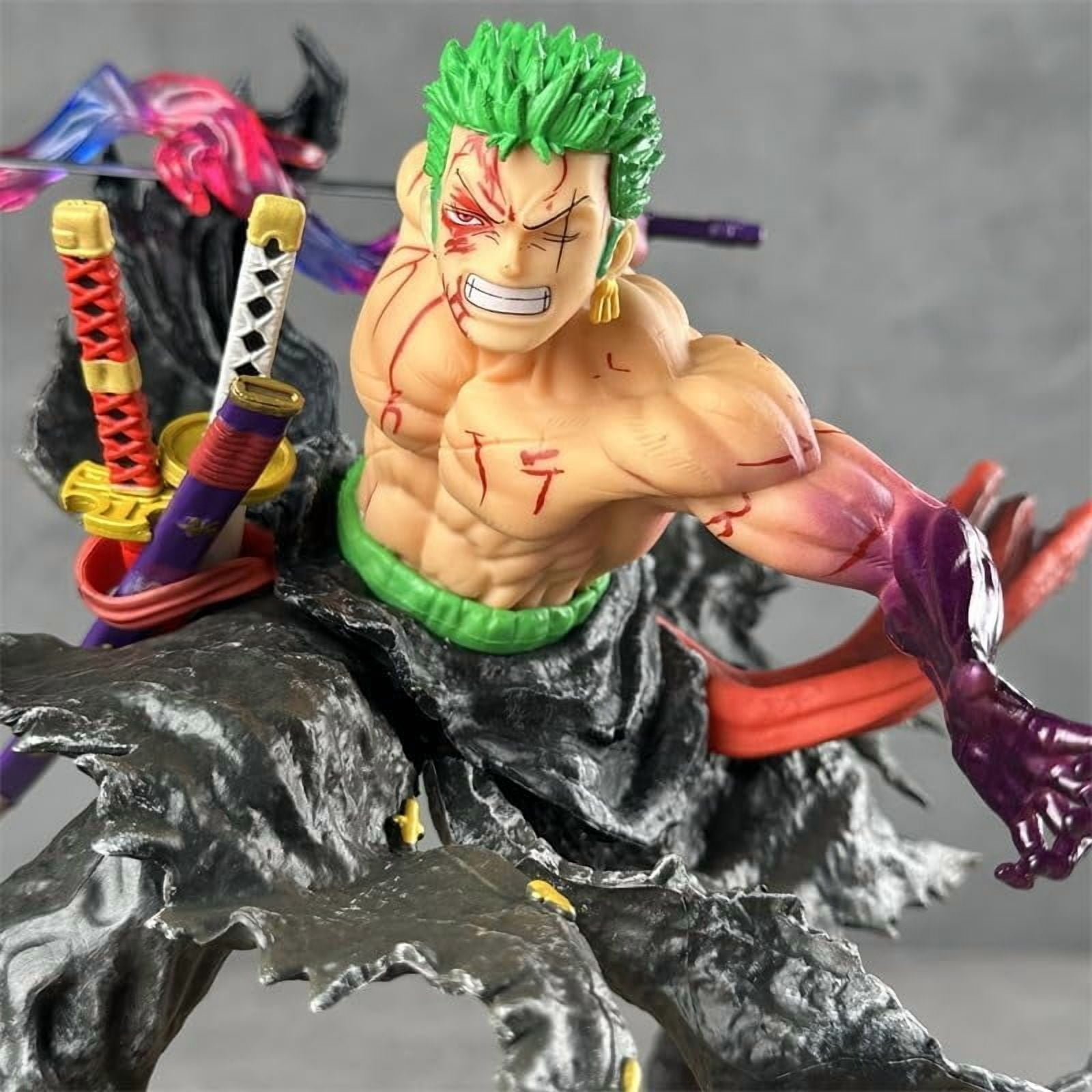Zoro Figure One Sword Style Zoro Anime Figures 26cm/10.2inch PVC Anime Character Collection Statue Model Decoration Ornament Gifts