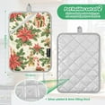 thumbnail image 6 of Yayeee Pot Holders Kitchen Heat Resistant with Pocket 7"x9.8" Cotton Oven Cooking Hot Pads, Retro Christmas Holly, 6 of 7