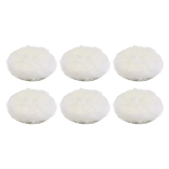 Uxcell 6packs Wool Buffing Pads 5 Inch Polishing Pad Polishing Buffing Pad Hook and Loop