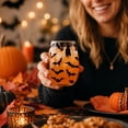 thumbnail image 4 of Halloween Glass Stemless Drinking Glass, 15 oz 2D Bat-shaped Glass Cup, Decorative Party Drinkware for Halloween Dinner Parties and Home Bar Decor(1 Pack), 4 of 6
