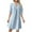 Sky Blue., variant on Akafmk Summer Dresses for Women Casual Dresses,Solid Color V-Neck Mid-Length Dress Short Sleeve Midi Dresses Loose Shirt Dresses