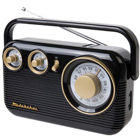 Studebaker Battery AC/DC Power Operation Portable Radio, Multicolor, 07728301233