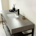 thumbnail image 3 of Funes 60" Single Sink Bathroom Vanity in Matte Black Frame Gray Top No Mirror, 3 of 8