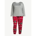 thumbnail image 5 of Joyspun Women’s Long Sleeve Tee and Joggers, 2-Piece Pajama Set, Sizes S-3X, 5 of 5