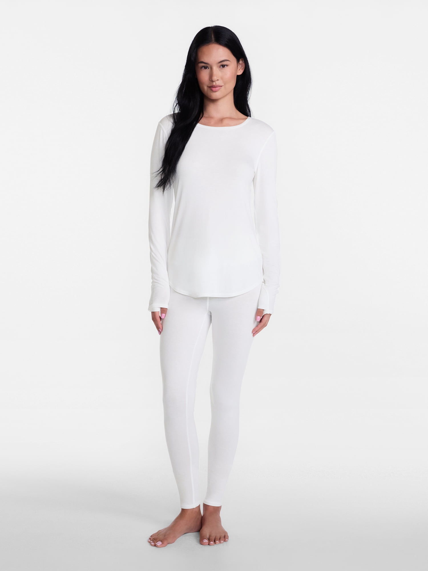 ClimateRight by Cuddl Duds Women’s Mild Essential Base Layer Livaeco Jersey Long Sleeve Crewneck Thermal Top, Sizes XS-4X