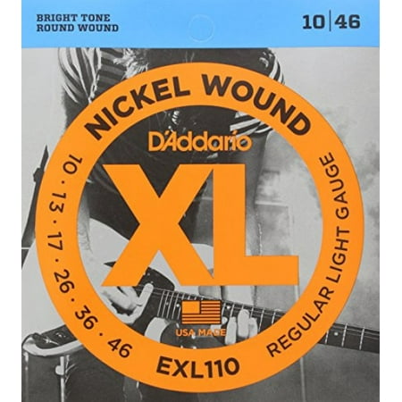 - D'Addario EXL110 Nickel Wound Electric Guitar Strings, Regular Light, 10-46