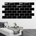 thumbnail image 1 of HINTRMENT Removable Wallpaper Self Adhesive Brick PVC Black 1Set for Family Users, 1 of 8