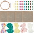thumbnail image 6 of 1 set DIY Sewing Making Kit for Beginner include Linen Fabrics Embroidery Hoops Needles & Milk Cotton Yarn Mixed color 8~201x8~201x1~9mm, 6 of 8