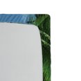 thumbnail image 2 of Ambesonne Jungle Fitted Sheet, Palm Leaf Island Lagoon, Twin Size, Green Blue Aqua, 2 of 2