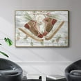 thumbnail image 2 of Pinecone Lodge Collection A - Framed Gallery Wrapped Holiday Canvas - 17 x 25 - Gold Frame, 2 of 9