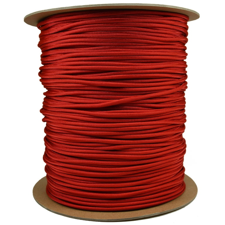 Red 750 Type IV Cord 11 Strand Paracord - 1000 Foot Spool