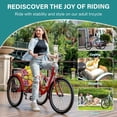 thumbnail image 5 of FICISOG 7 Speed Adult Tricycle for Women, 20/24/26 Inch Adult Trike with Basket, 3 Wheel Bikes for Adults Seniors, Cruise Trike for Shopping Picnic, 5 of 7