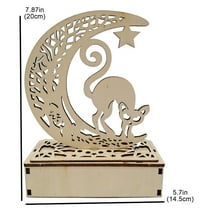 pdqouc Hallow-een Party Supplies Vintage Halloween Decor LED Hollow Wooden Light Pendants Home Ornaments Fashion Cool Holiday Atmosphere Decor Props