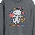 thumbnail image 3 of Peanuts - Peace Love Dogs - Men's Long Sleeve Graphic T-Shirt, 3 of 6