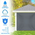 thumbnail image 4 of Covers & all Outdoor Vinyl Curtain, 12 Oz Waterproof UV & Weather Resistant Blackout Drapes for Patio Cabana Pergola Gazebo Porch, Rustproof Grommets Top & Bottom every 6” Inches (4'H x 7'W, Gray), 4 of 7
