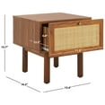 thumbnail image 3 of SAFAVIEH Aino Modern 1 Drawer Nightstand,Walnut, 3 of 14