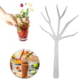 thumbnail image 2 of Precio sorpresa!Tenedor de fruta de rama de acero inoxidable, palitos para cócteles, tenedor de fruta reutilizable para fruta, aceituna, guarnición, sándwich, entremeses, 2 of 9