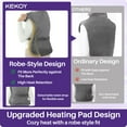 thumbnail image 2 of KEKOY Heating Pad for Back, Neck & Shoulders Pain Relief, Wearable Electric Heat Pad with Detachable Belt, 4 Heat Settings, 2-Hour Auto Shut-Off, Fast Heating, 24"x33", Gray, 2 of 12