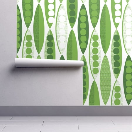 Removable Water-Activated Wallpaper Mod Peas In A Pod Vintage Mid Century