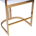 thumbnail image 4 of Butler Specialty Clarence Faux Leather Counter Stool In Gold And White, 4 of 5